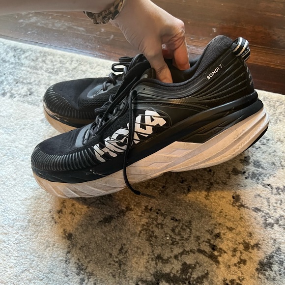 HOKA Bondi 7 Men’s Size 10.5 Black - Picture 4 of 10